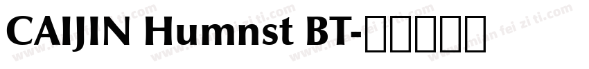 CAIJIN Humnst BT字体转换